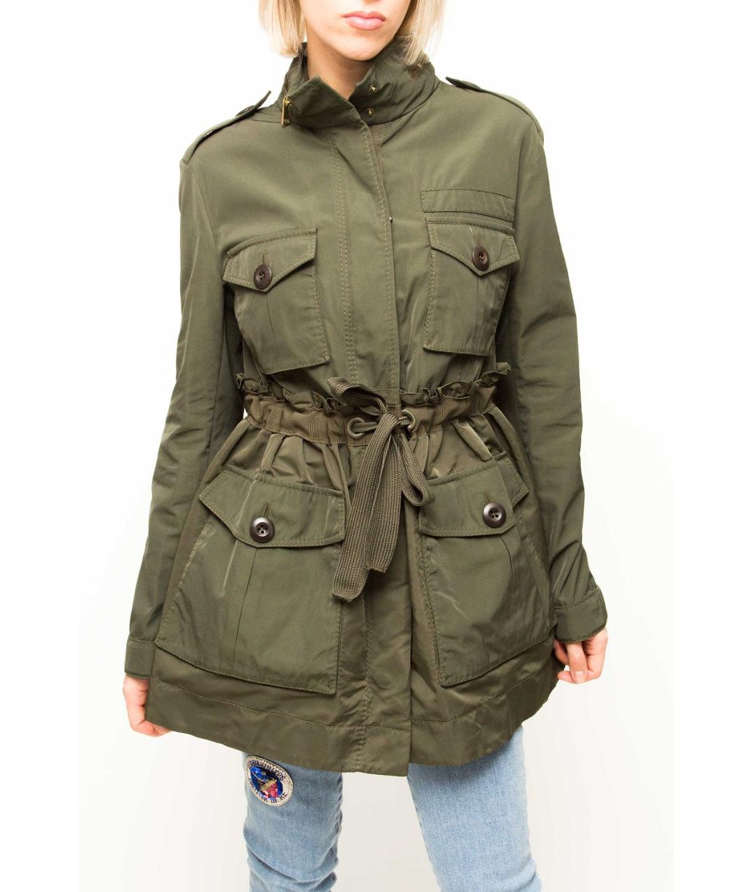 MONCLER Зеленая хлопковая куртка, фото 4