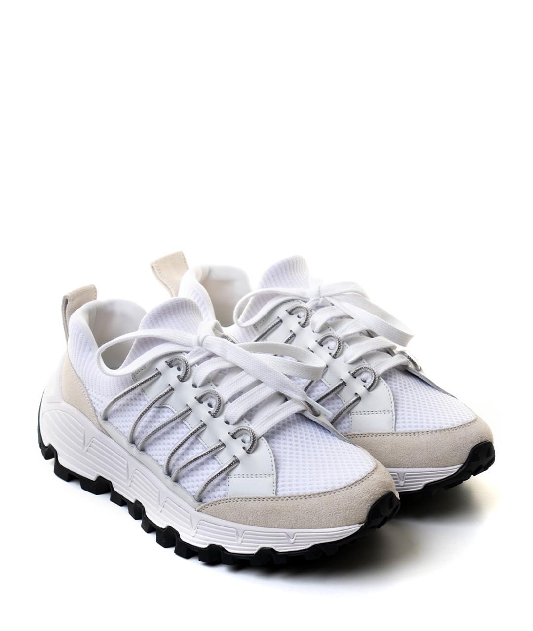 BRUNELLO CUCINELLI Белые синтетические кроссовки, фото 2