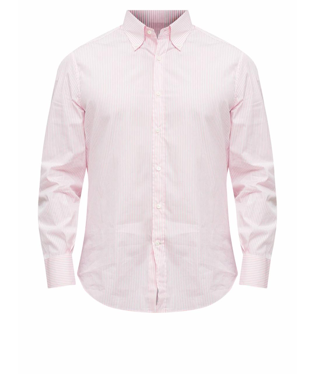 BRUNELLO CUCINELLI Розовая хлопковая кэжуал рубашка, фото 1