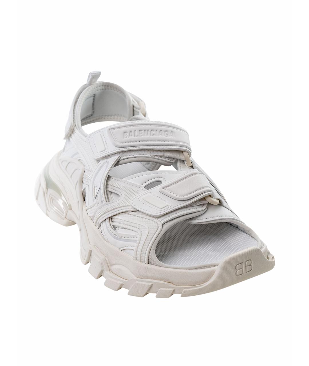 BALENCIAGA Белые синтетические сандалии, фото 1