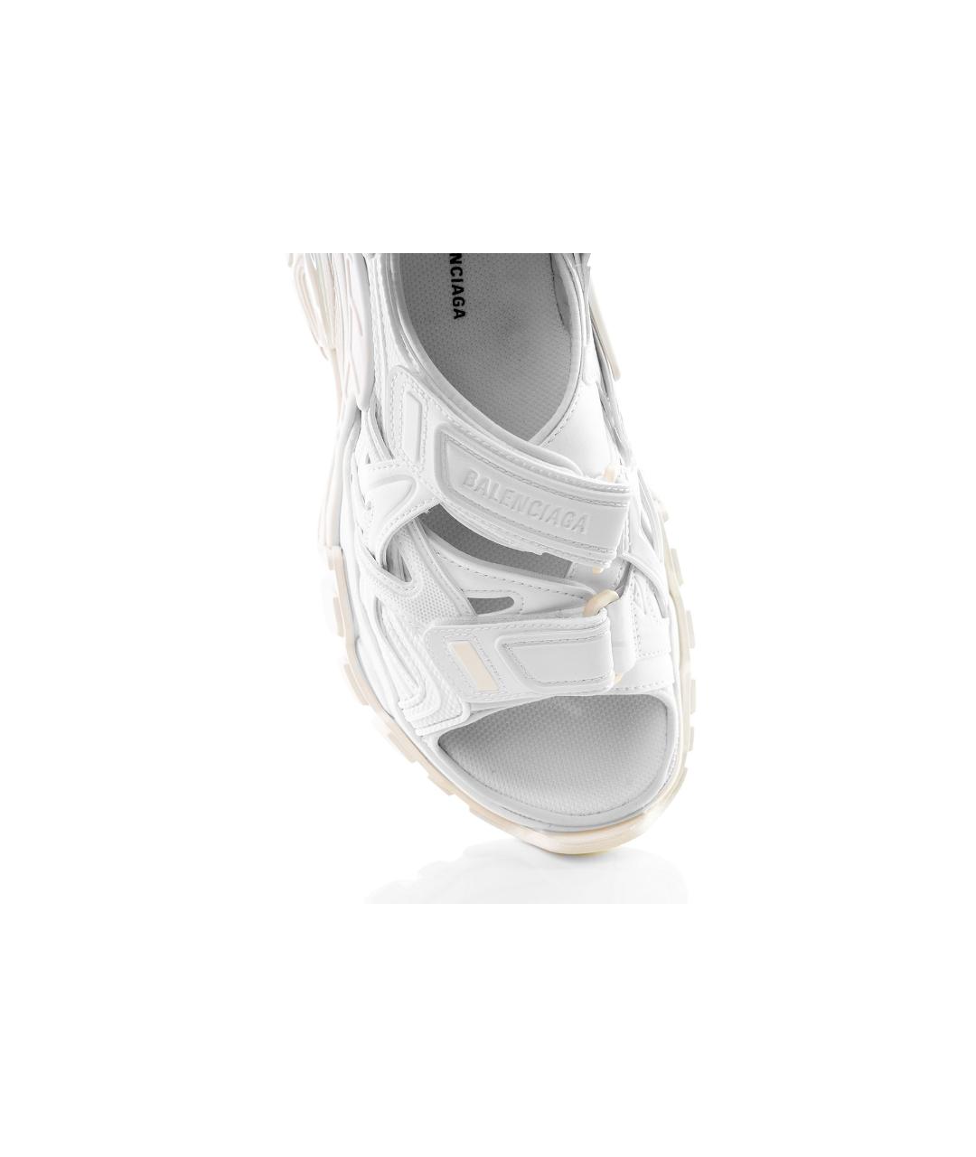 BALENCIAGA Белые синтетические сандалии, фото 4