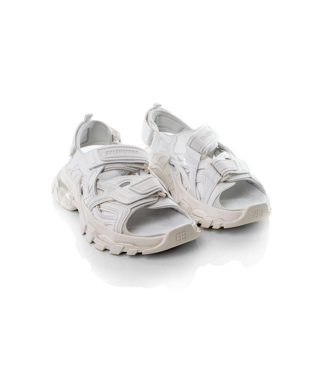 BALENCIAGA Белые синтетические сандалии, фото 5