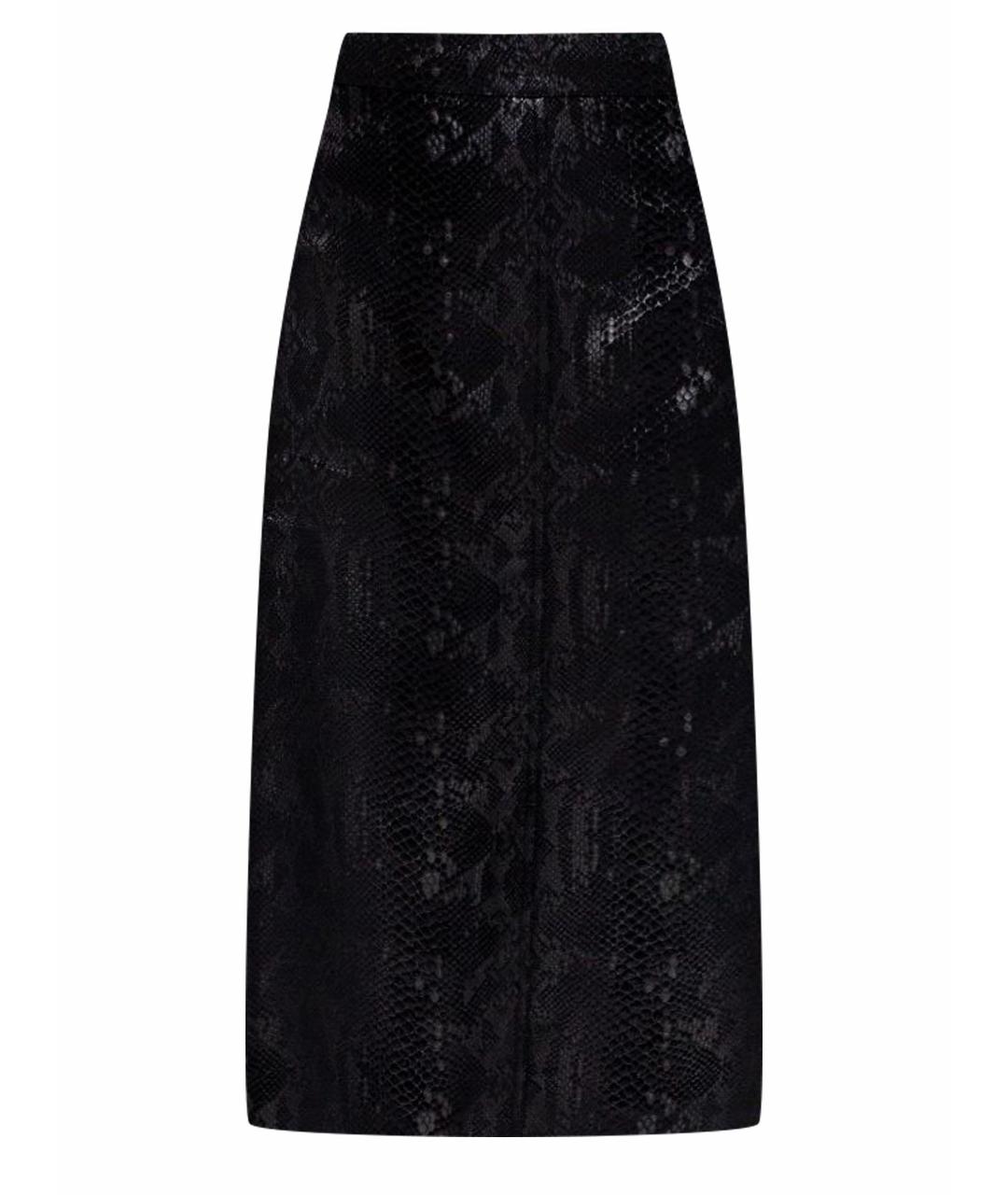 SAINT LAURENT Черная вискозная юбка миди, фото 1