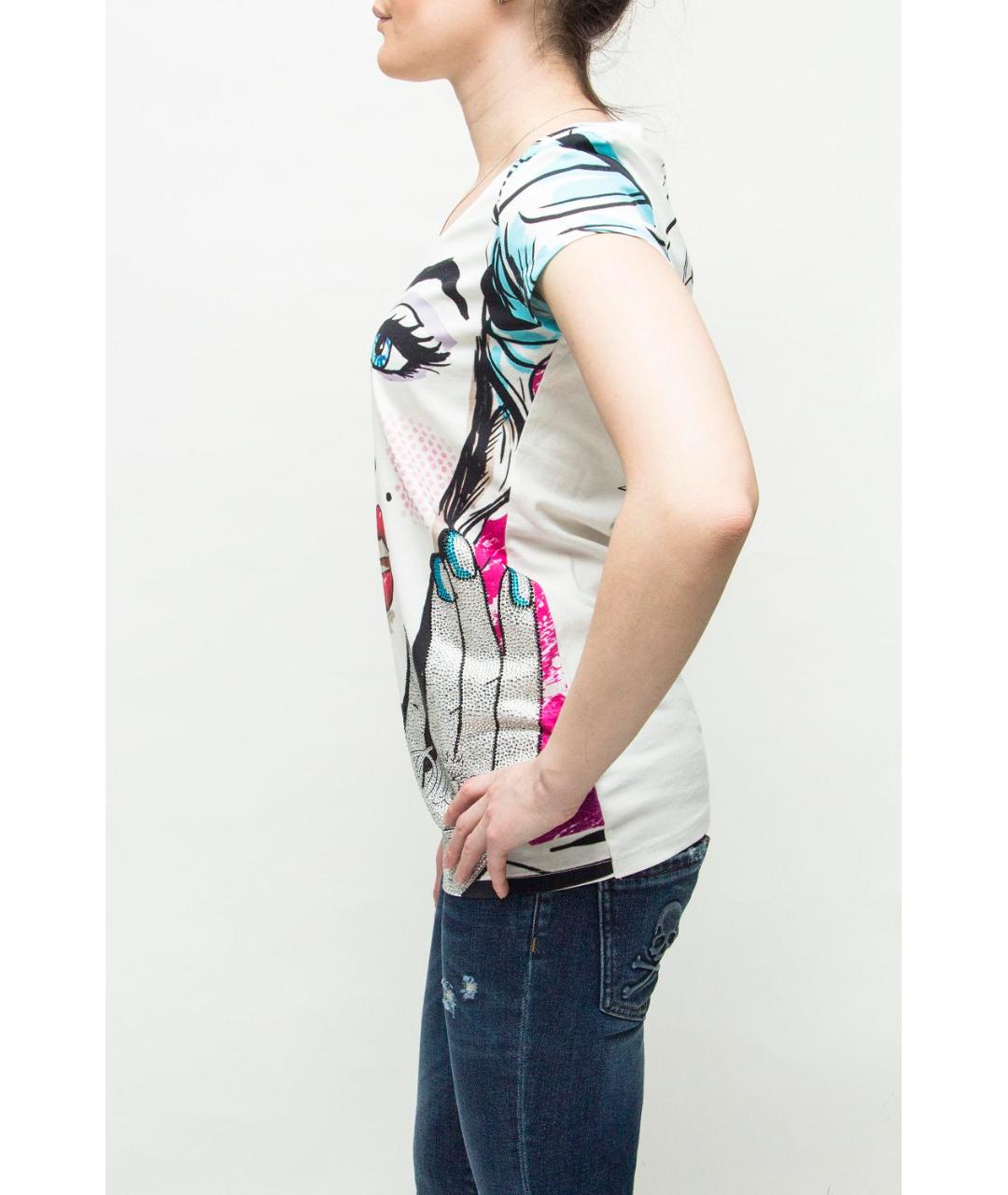 PHILIPP PLEIN Белая хлопковая футболка, фото 3