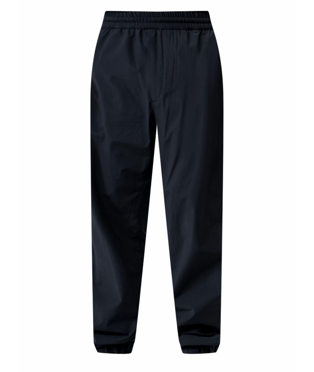MONCLER Черные полиамидовые повседневные брюки, фото 1