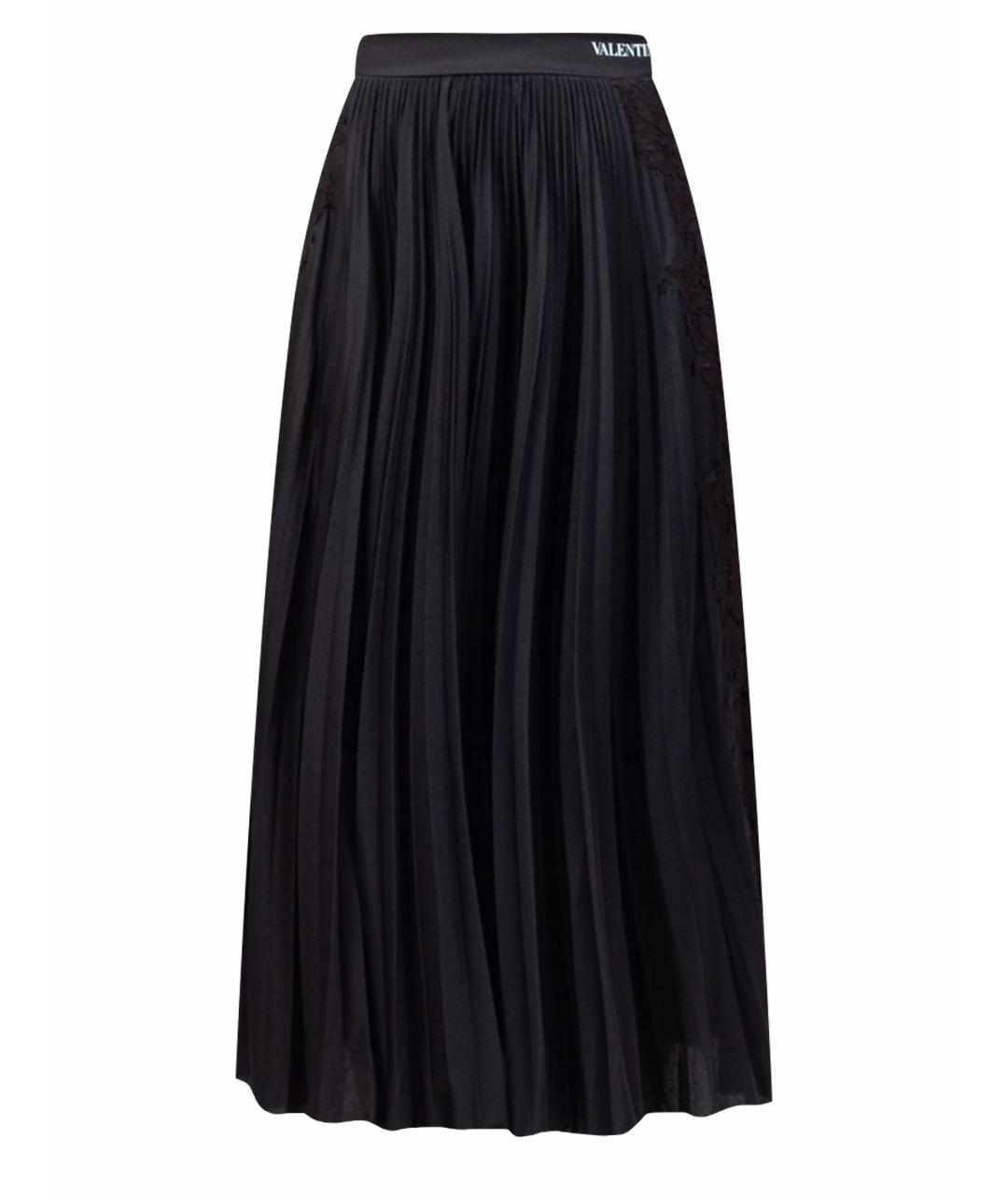 VALENTINO Черная полиэстеровая юбка миди, фото 1