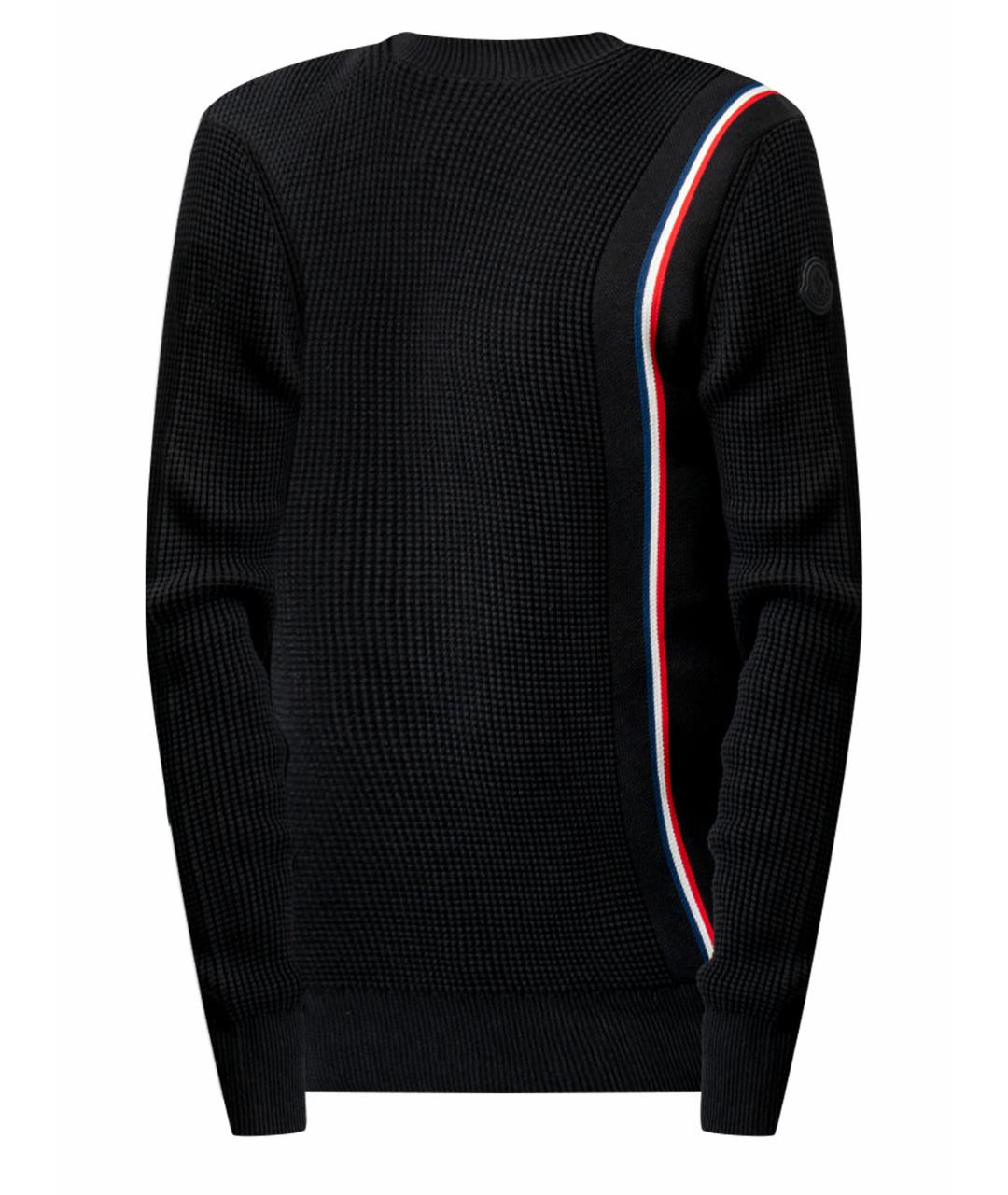 MONCLER Черный хлопковый джемпер / свитер, фото 1