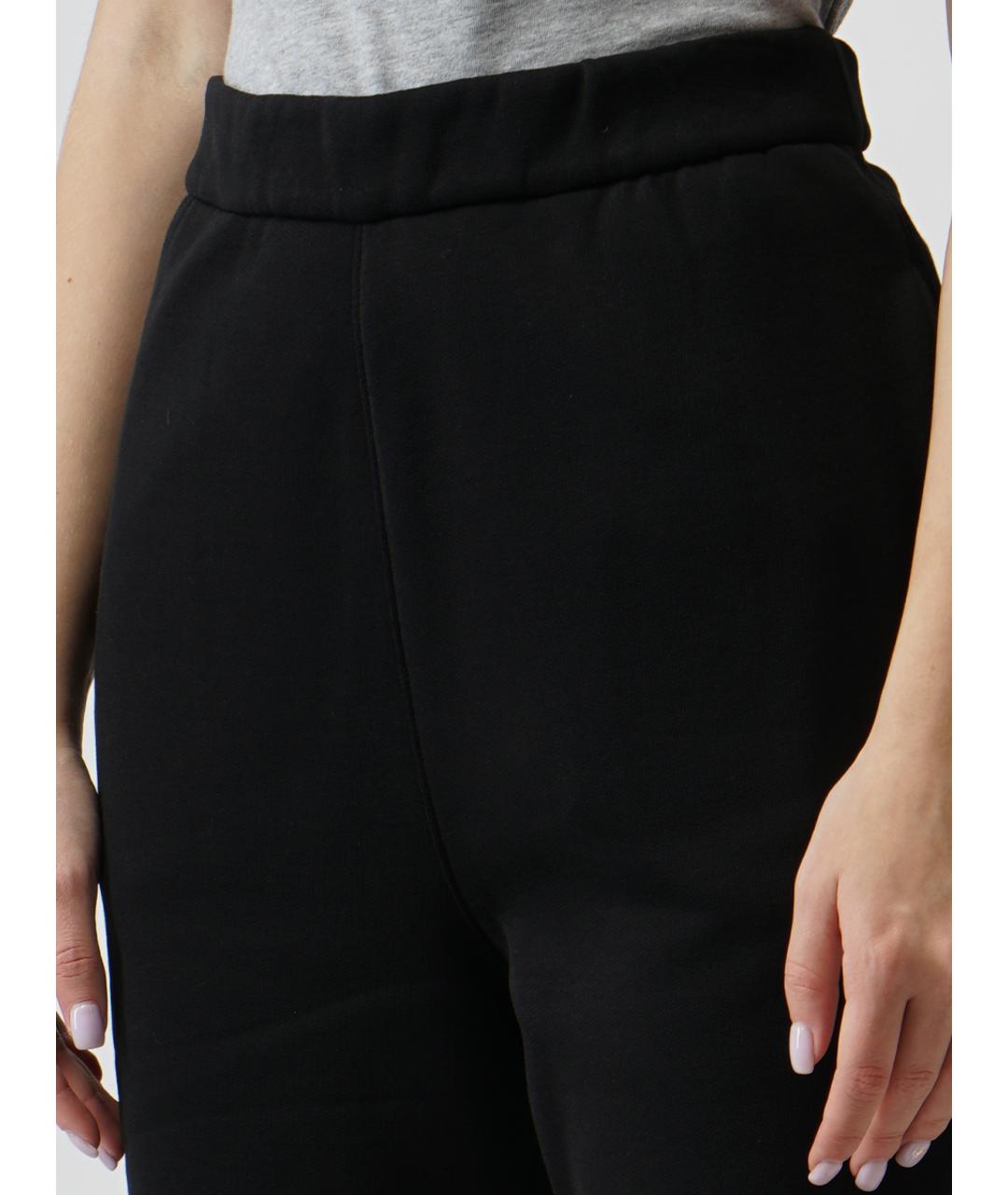 MONCLER Черные хлопковые спортивные брюки и шорты, фото 3