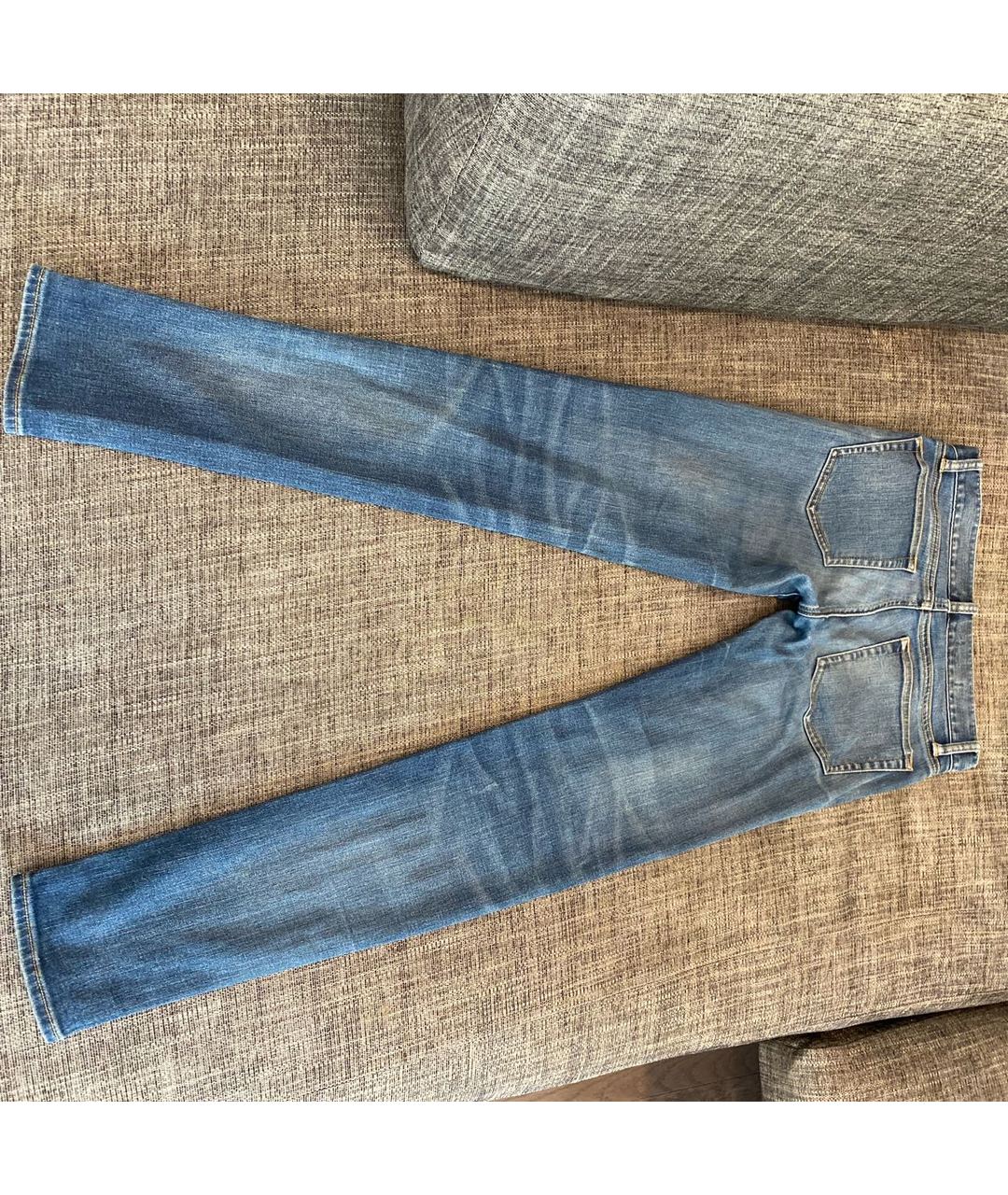 RALPH LAUREN Темно-синие хлопко-полиэстеровые джинсы слим, фото 2