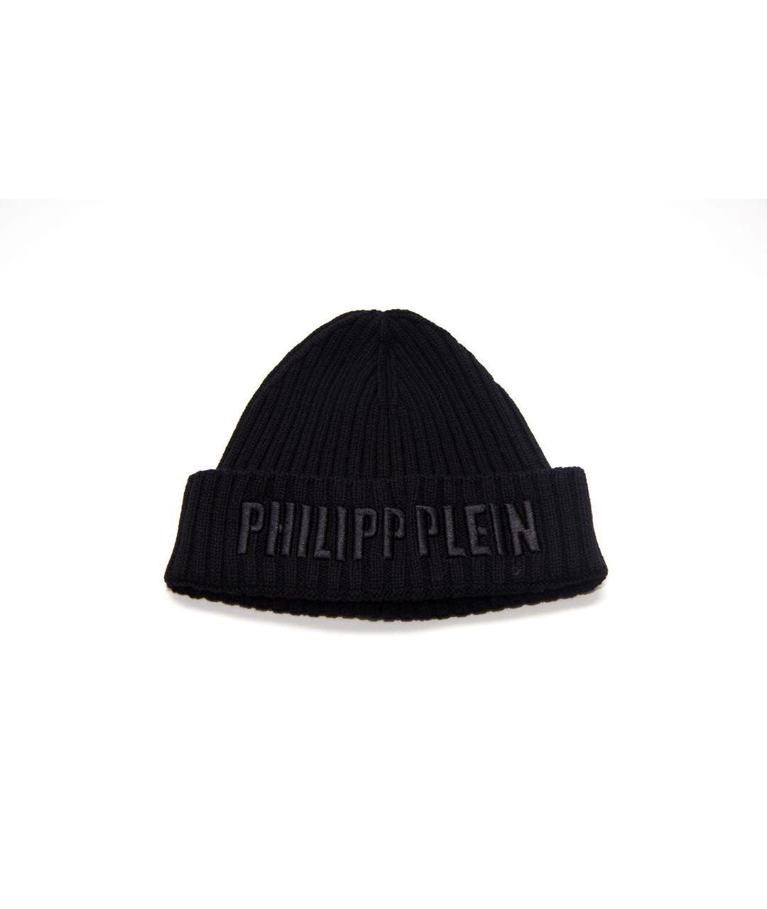 PHILIPP PLEIN Черная шерстяная шапка, фото 1
