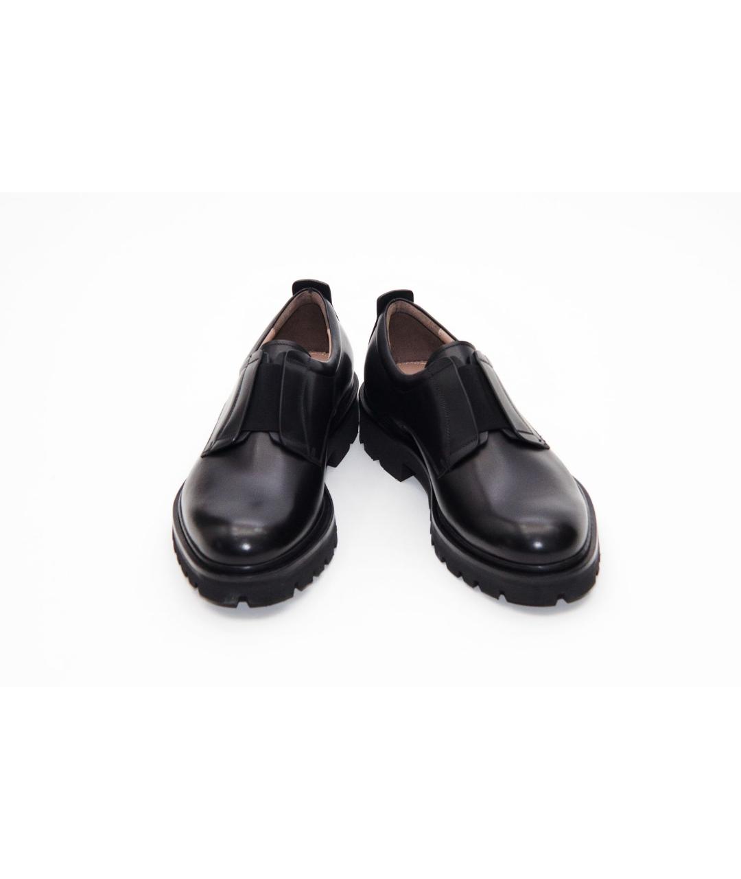 SALVATORE FERRAGAMO Черные кожаные туфли, фото 3
