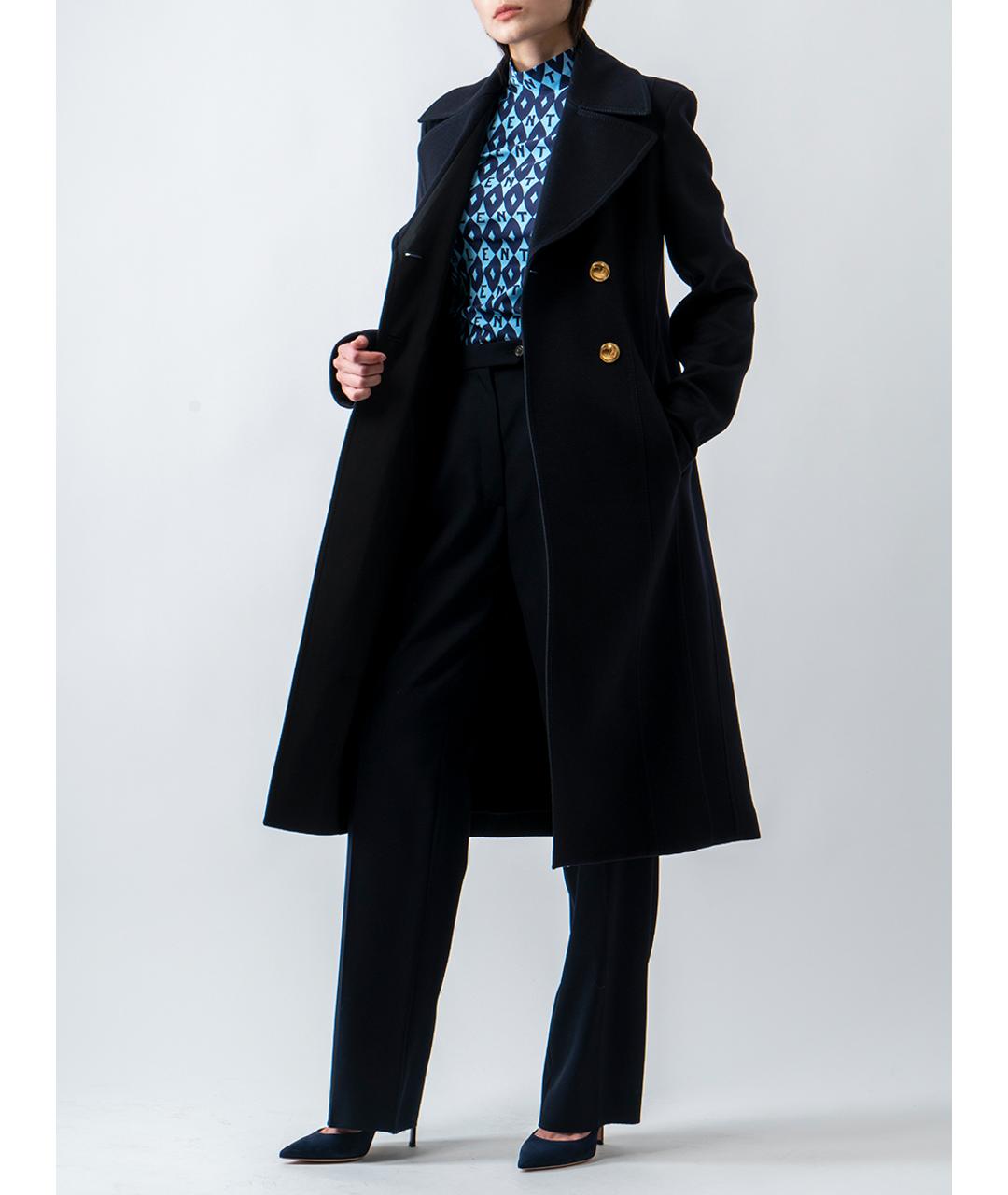 VALENTINO Синее шерстяное пальто, фото 4
