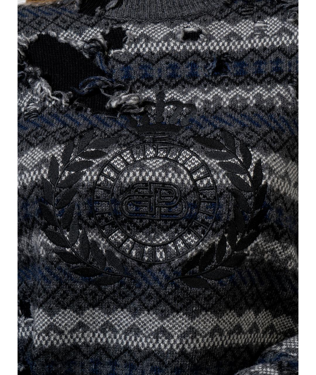 BALENCIAGA Синий шерстяной джемпер / свитер, фото 4