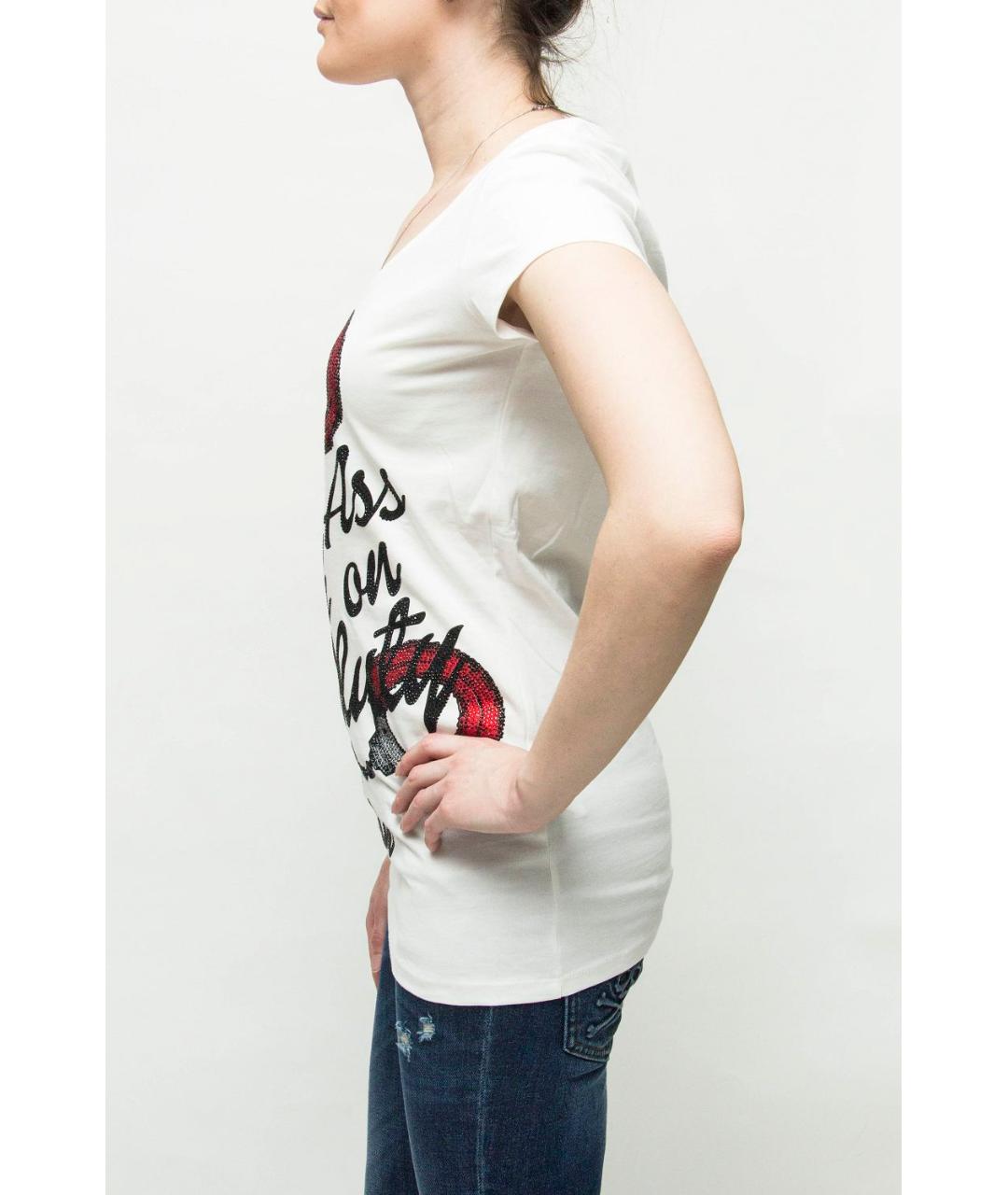 PHILIPP PLEIN Белая хлопковая футболка, фото 3