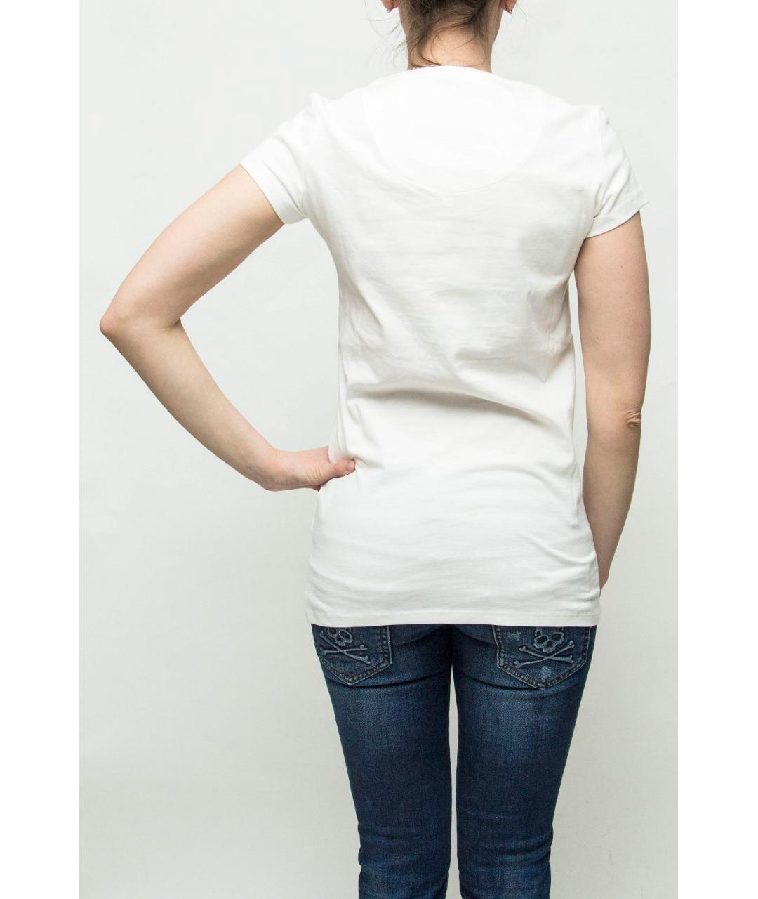 PHILIPP PLEIN Белая хлопковая футболка, фото 2