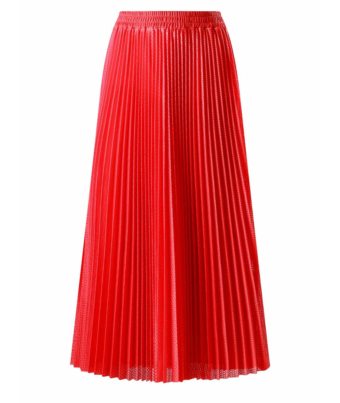 RED VALENTINO Красная полиэстеровая юбка миди, фото 1