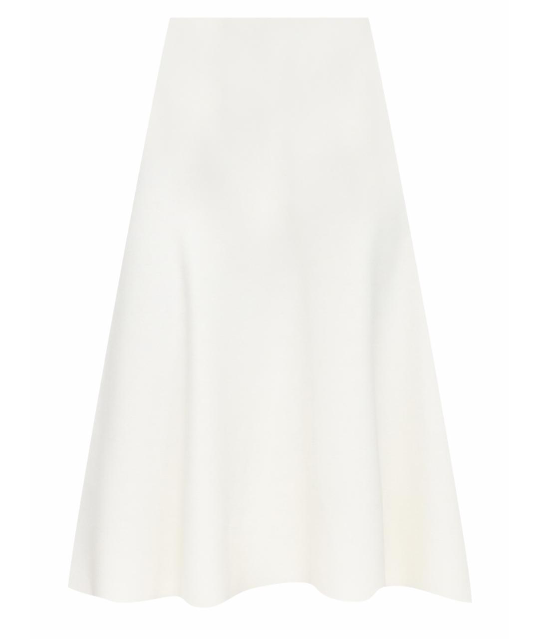 VALENTINO Белая вискозная юбка миди, фото 1