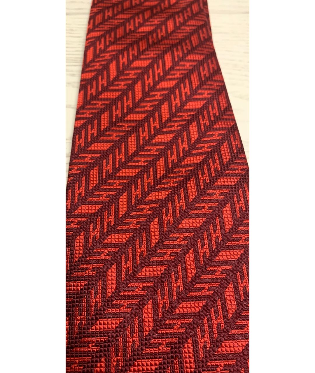 HERMES PRE-OWNED Красный тканевый галстук, фото 2