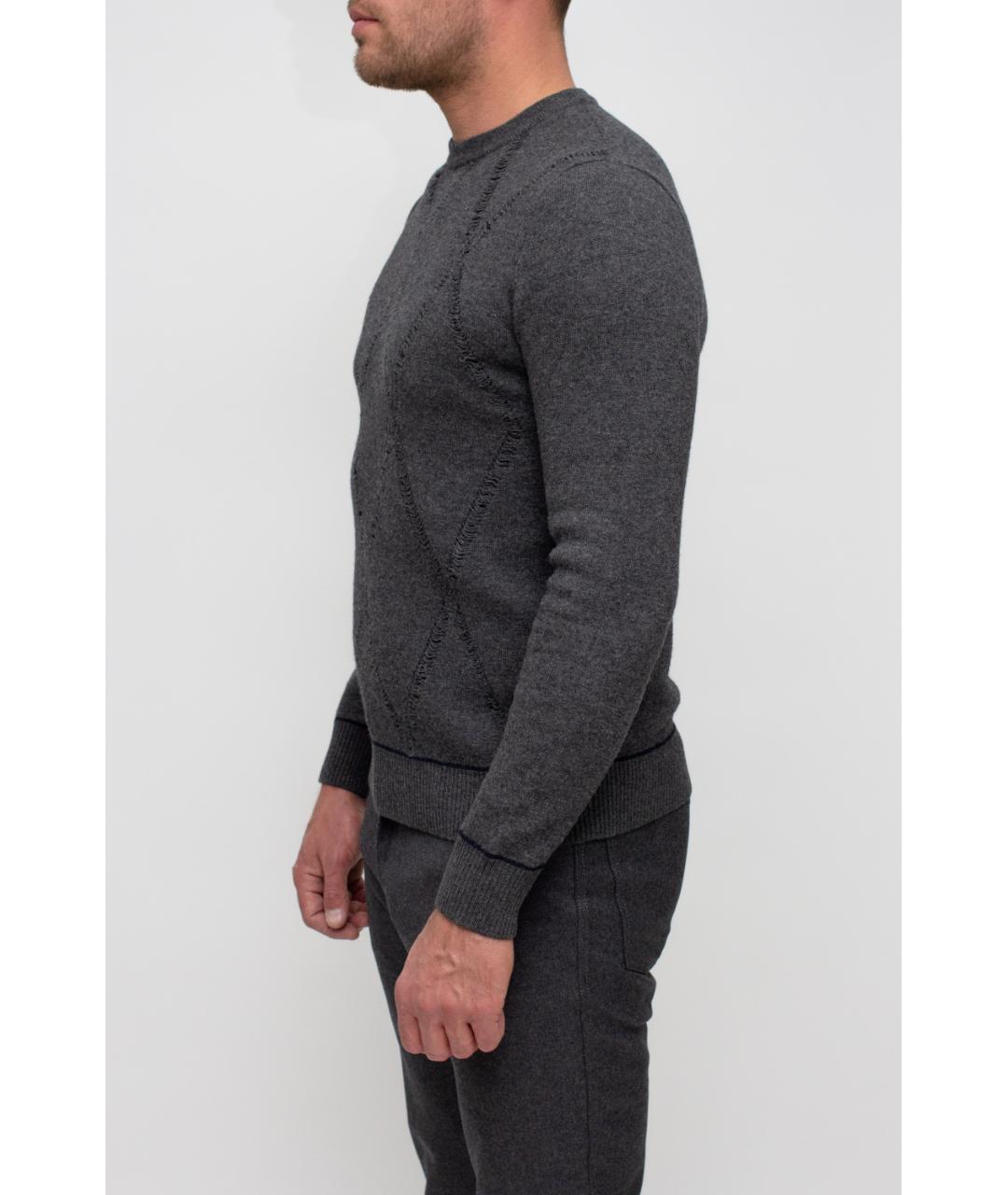 BRIONI Серый шерстяной джемпер / свитер, фото 2