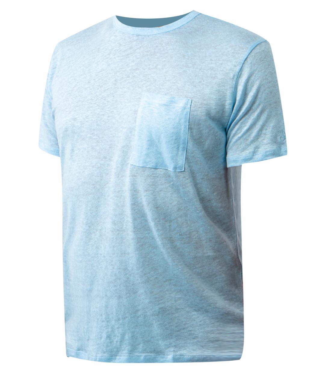 MC2 SAINT BARTH Голубая вискозная футболка, фото 1