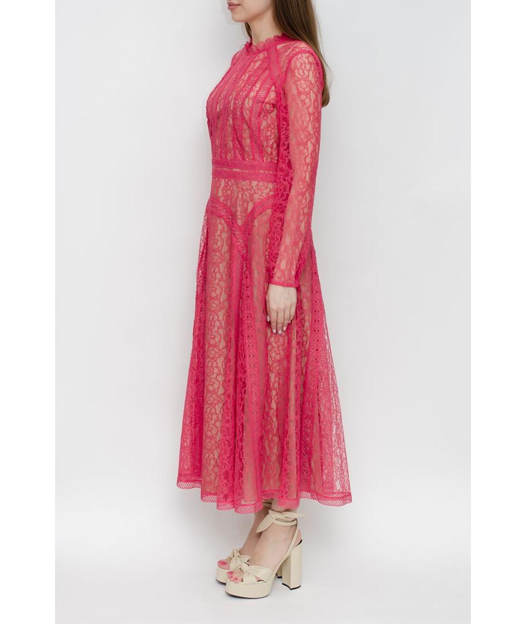 SELF-PORTRAIT Красное полиэстеровое повседневное платье, фото 2