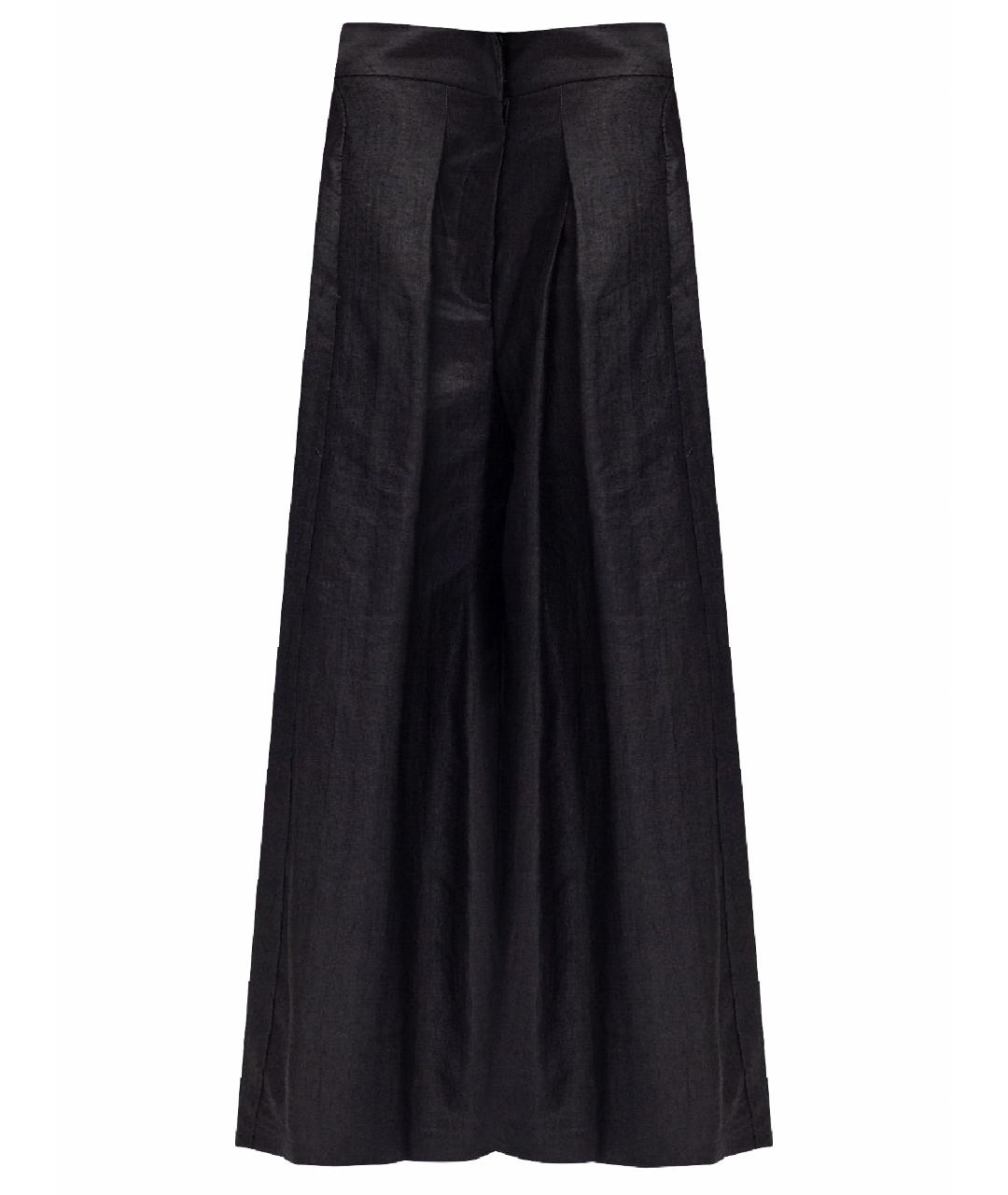 BRUNELLO CUCINELLI Черные льняные брюки широкие, фото 1