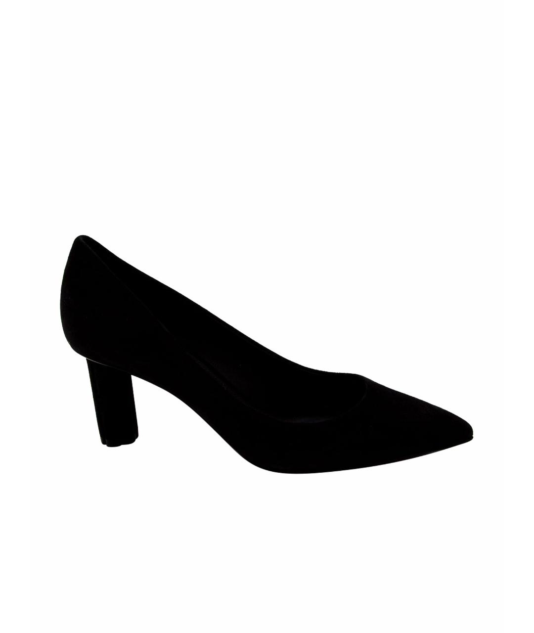 SALVATORE FERRAGAMO Черные замшевые туфли, фото 1
