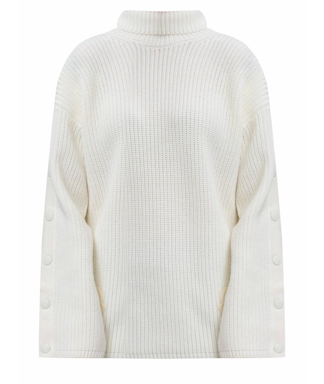 MONCLER Белый шерстяной джемпер / свитер, фото 1