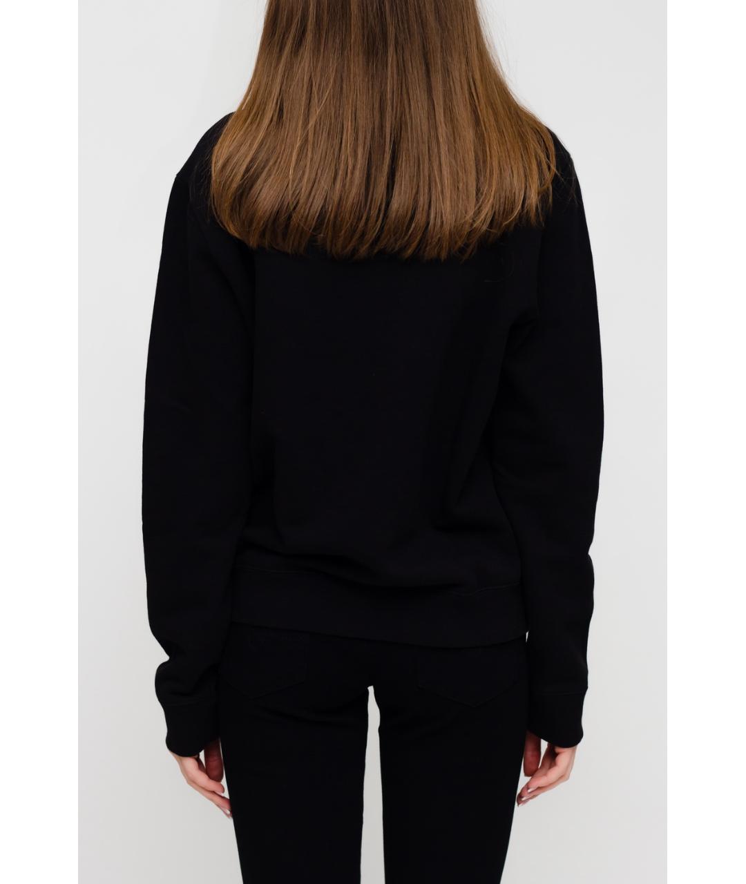 SAINT LAURENT Черный хлопковый джемпер / свитер, фото 3