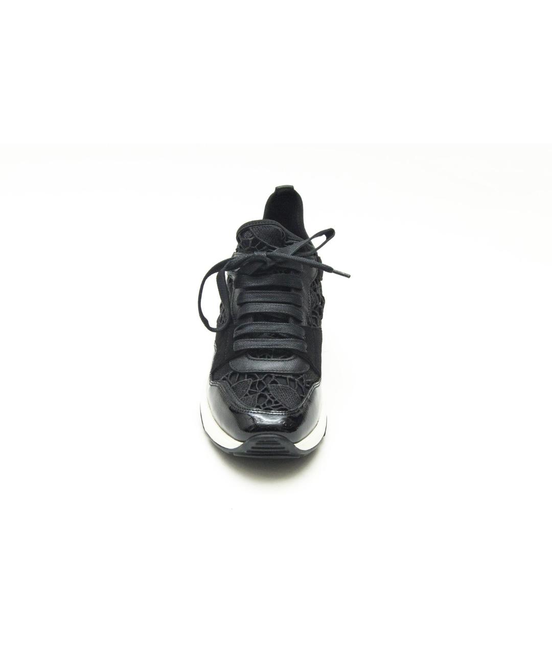 SALVATORE FERRAGAMO Черные кожаные кроссовки, фото 3