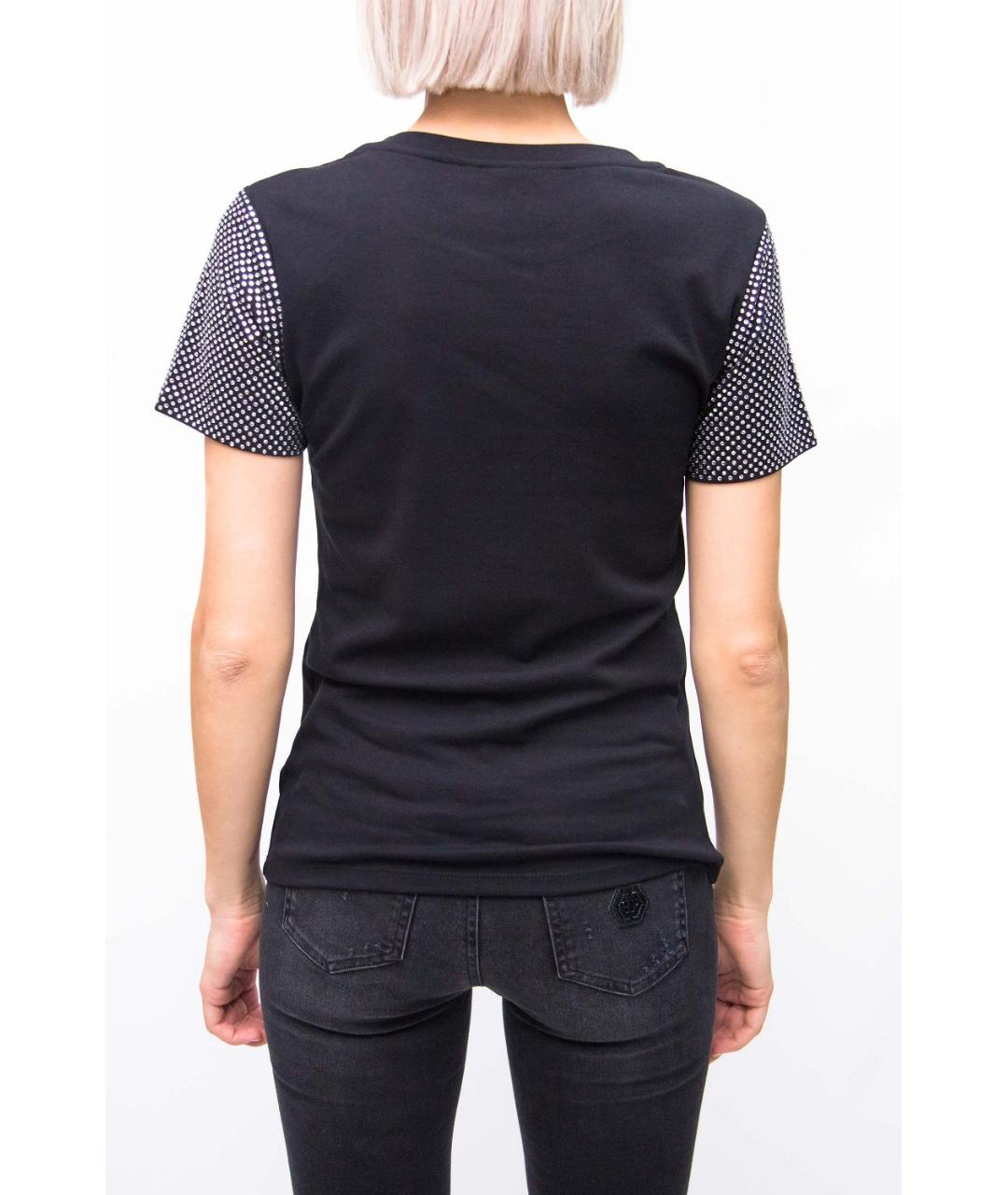 PHILIPP PLEIN Черная хлопковая футболка, фото 2