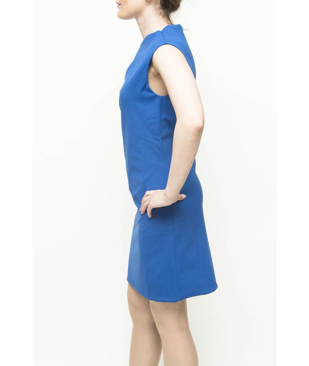 BALENCIAGA Синее вискозное коктейльное платье, фото 3