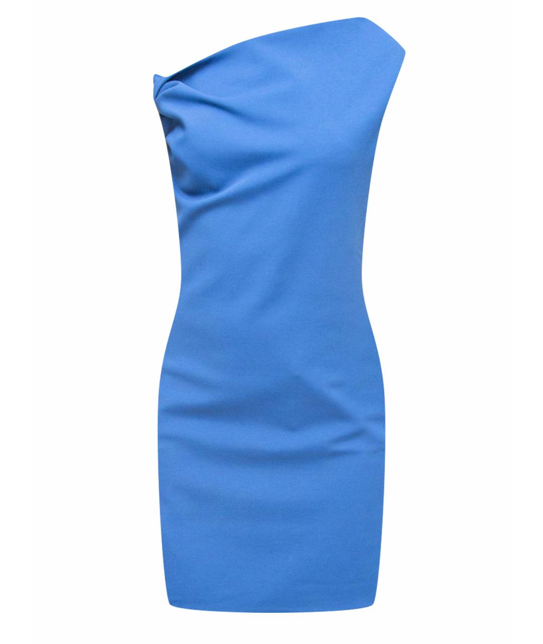 BALENCIAGA Синее вискозное коктейльное платье, фото 1