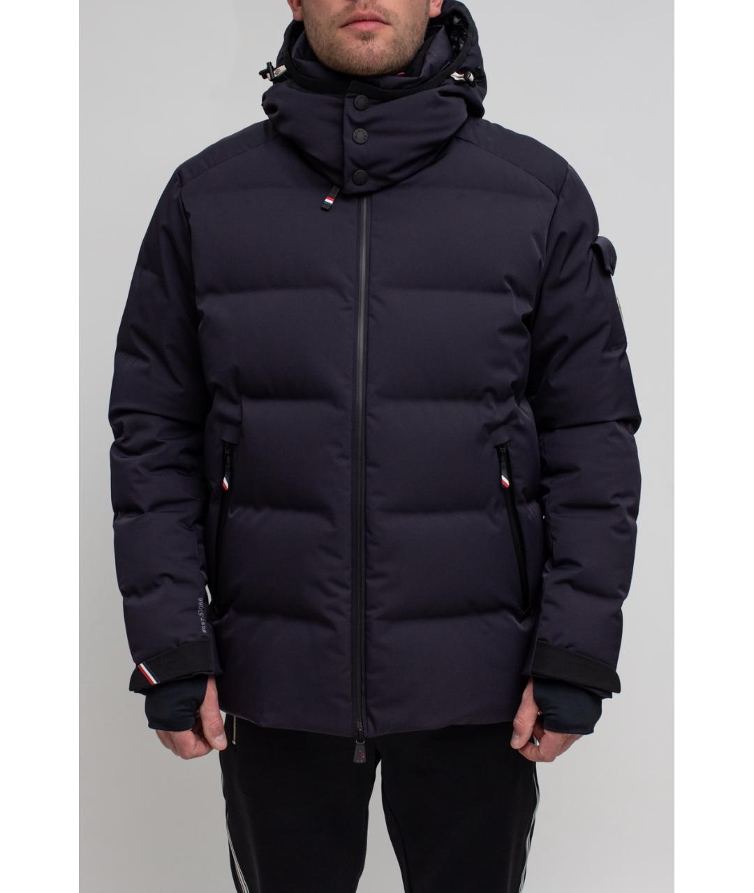 MONCLER Синий полиамидовый пуховик, фото 5