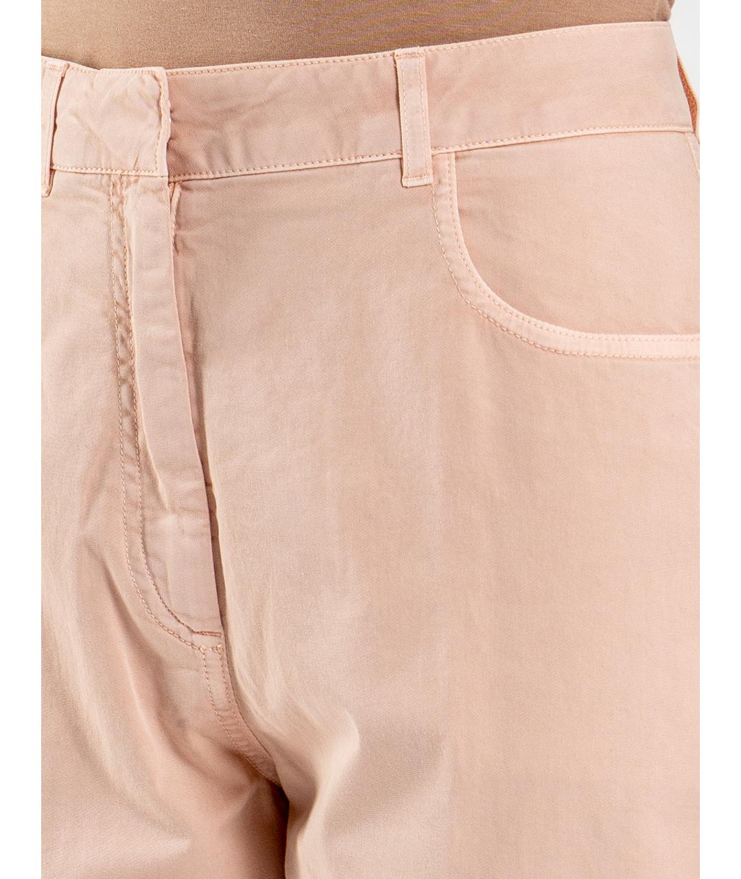 FABIANA FILIPPI Розовые хлопковые прямые брюки, фото 3