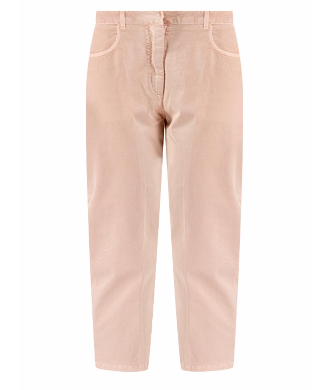 FABIANA FILIPPI Розовые хлопковые прямые брюки, фото 1