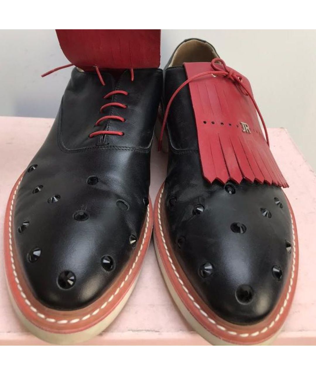 JOHN RICHMOND Черные кожаные туфли, фото 4