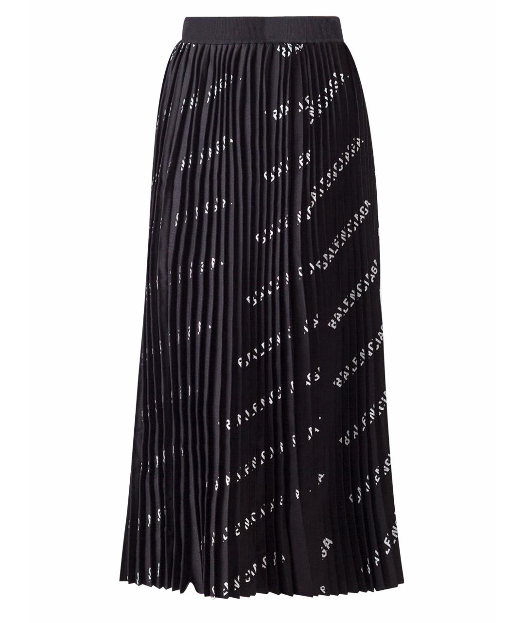 BALENCIAGA Черная полиамидовая юбка миди, фото 1