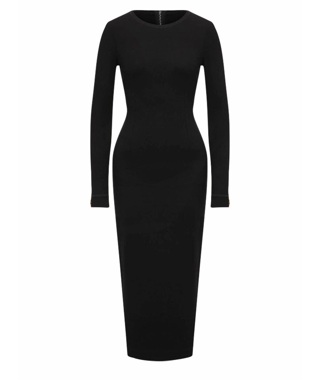 DOLCE&GABBANA Черное вискозное повседневное платье, фото 1