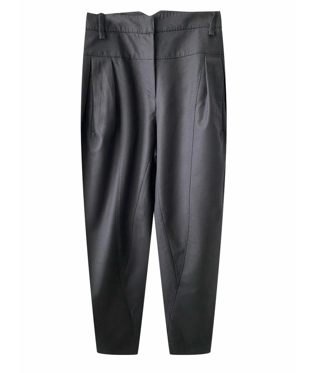 LOUIS VUITTON Черные шерстяные брюки широкие, фото 1