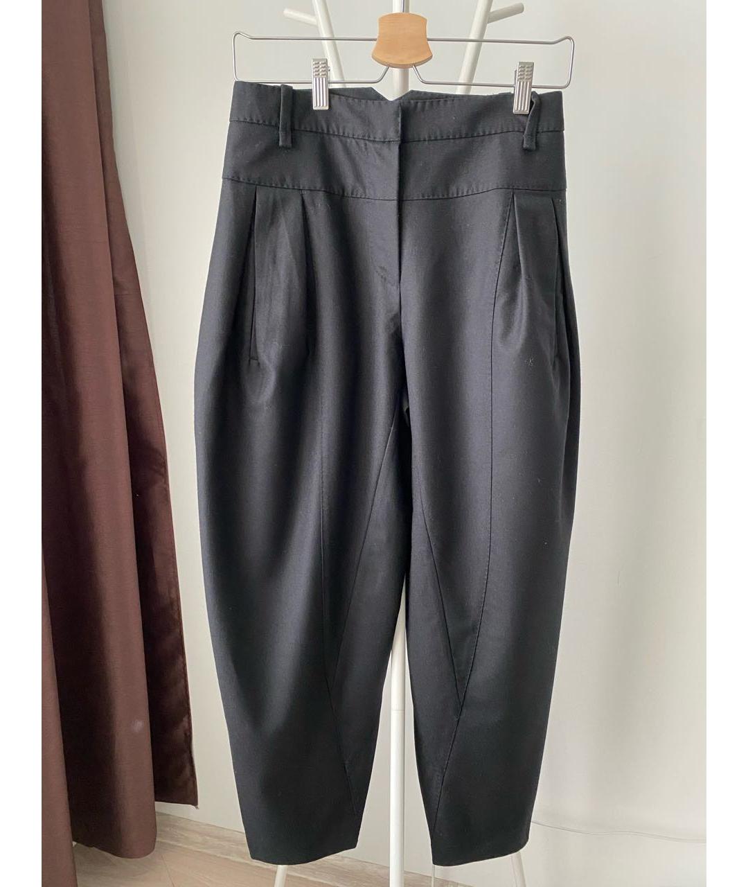 LOUIS VUITTON Черные шерстяные брюки широкие, фото 9