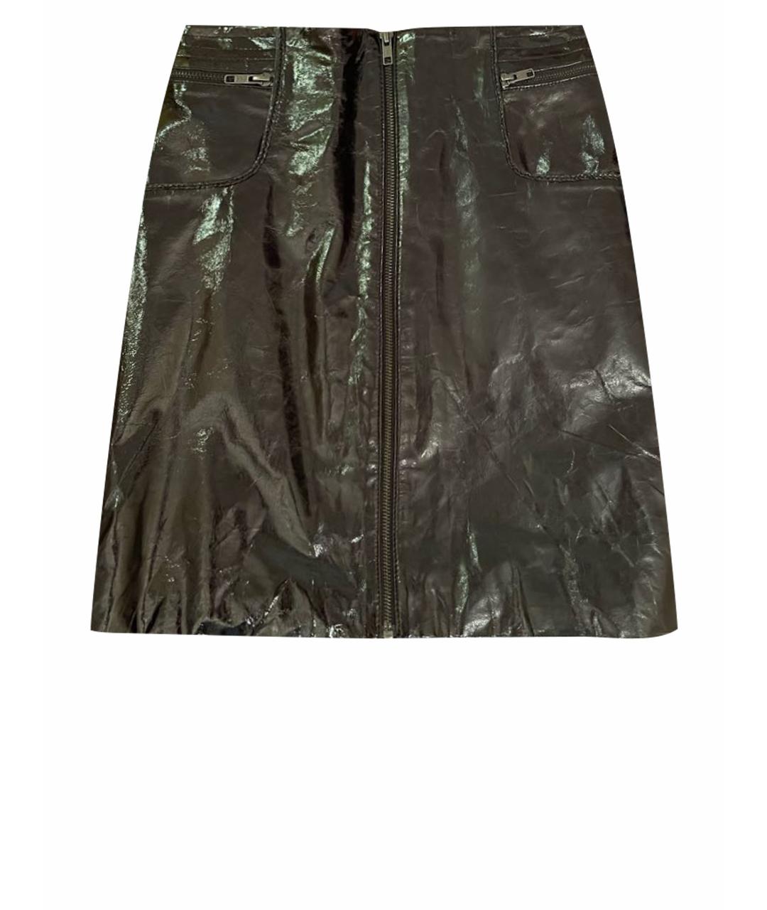 MAJE Черная полиэстеровая юбка миди, фото 1