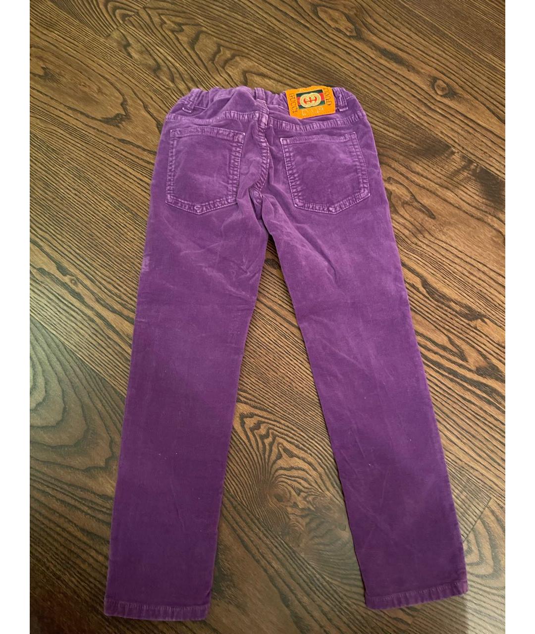 GUCCI Фиолетовые хлопковые брюки и шорты, фото 4