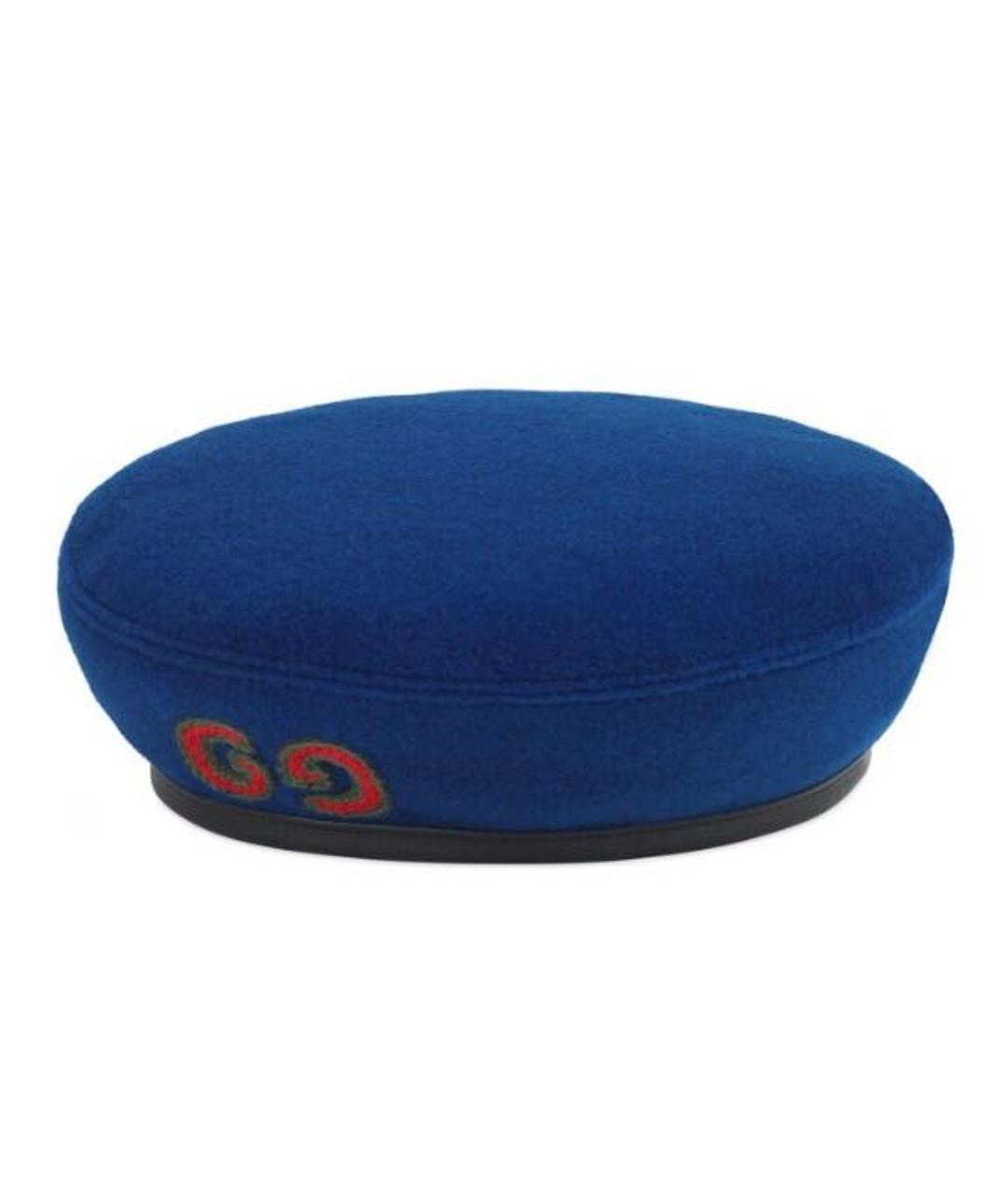 GUCCI Синяя синтетическая шляпа, фото 1