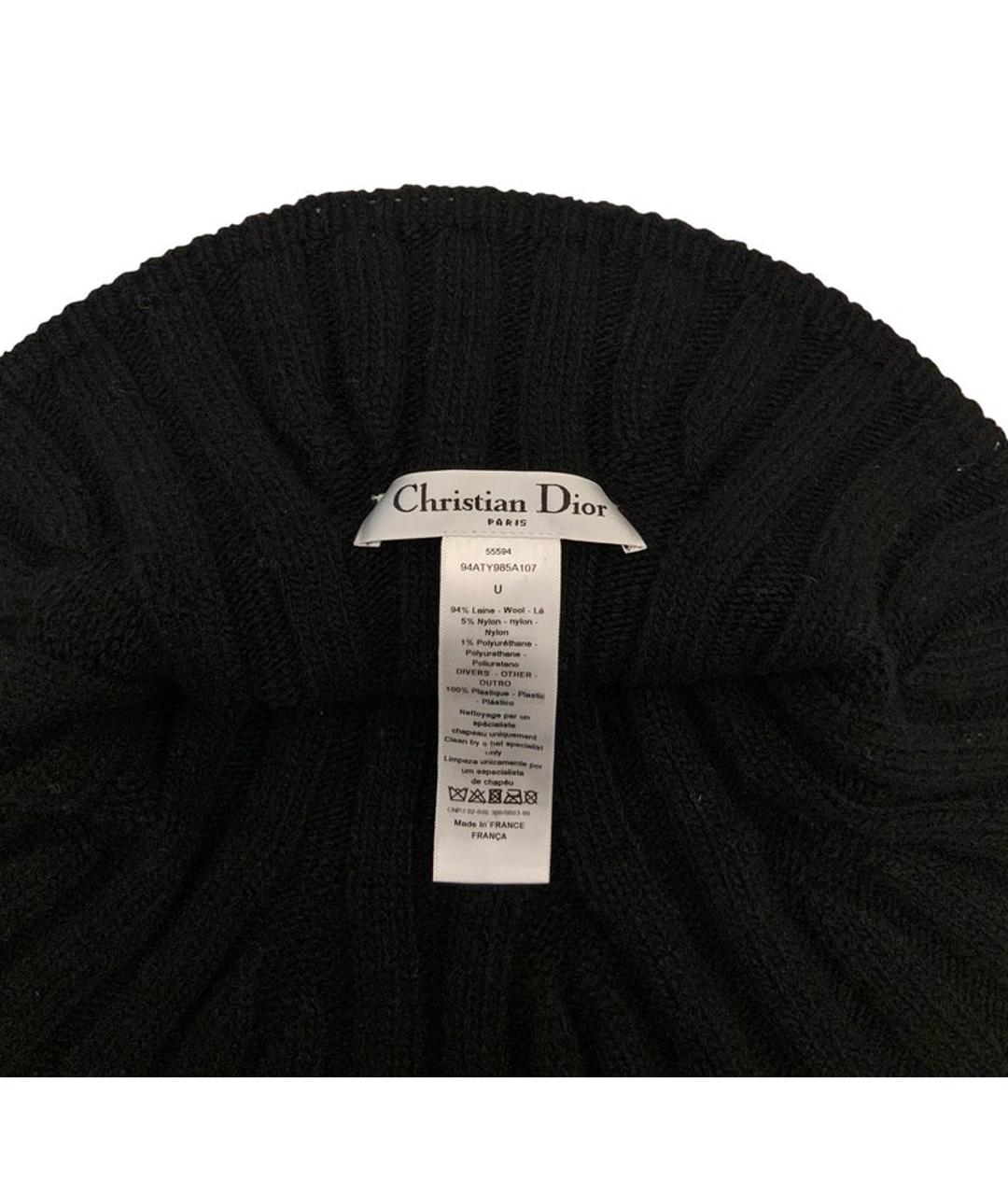 CHRISTIAN DIOR PRE-OWNED Черная шерстяная шляпа, фото 7