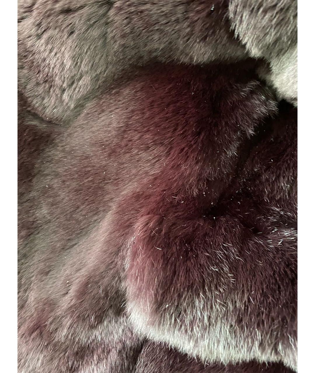 MARNI Бордовый меховой жилет, фото 7