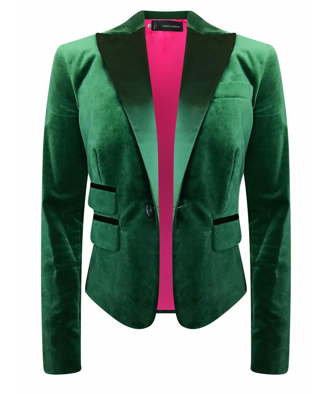 DSQUARED2 Зеленый бархатный жакет/пиджак, фото 1