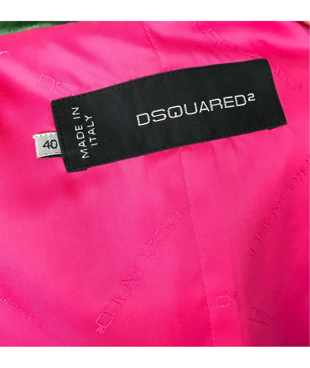 DSQUARED2 Зеленый бархатный жакет/пиджак, фото 6