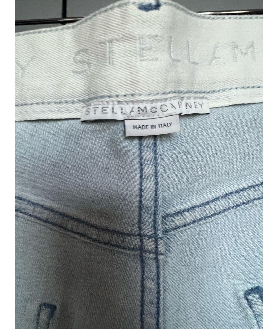 STELLA MCCARTNEY Голубые хлопко-эластановые джинсы слим, фото 3
