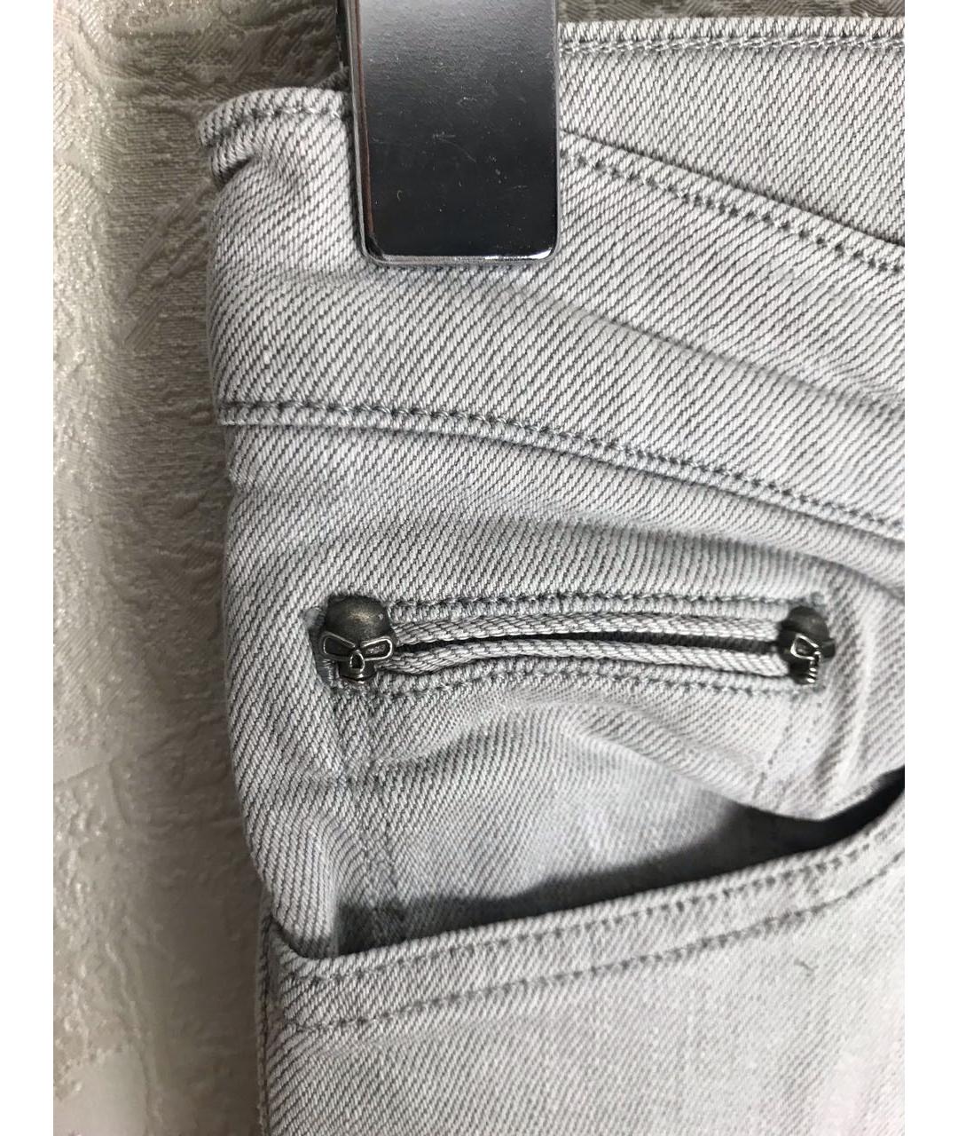 THE KOOPLES Серые хлопко-эластановые джинсы слим, фото 5